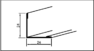 Περιμ. γωνία 50G 19x24, 3050mm, λευκή, OWA.