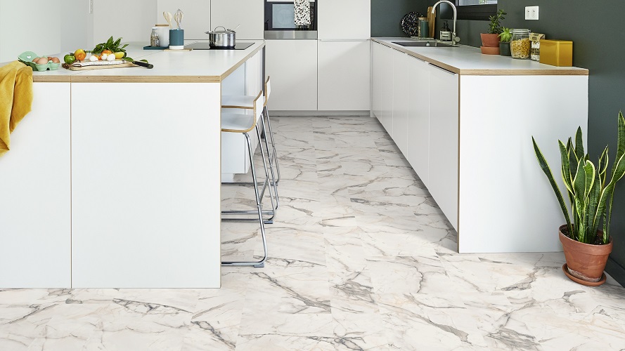 LVT Tarkett Carrara Grande White, 500x1000x2,5mm, 3,5m²/κουτί