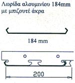 Λωρίδα αλουμινίου W184mm, λευκή.